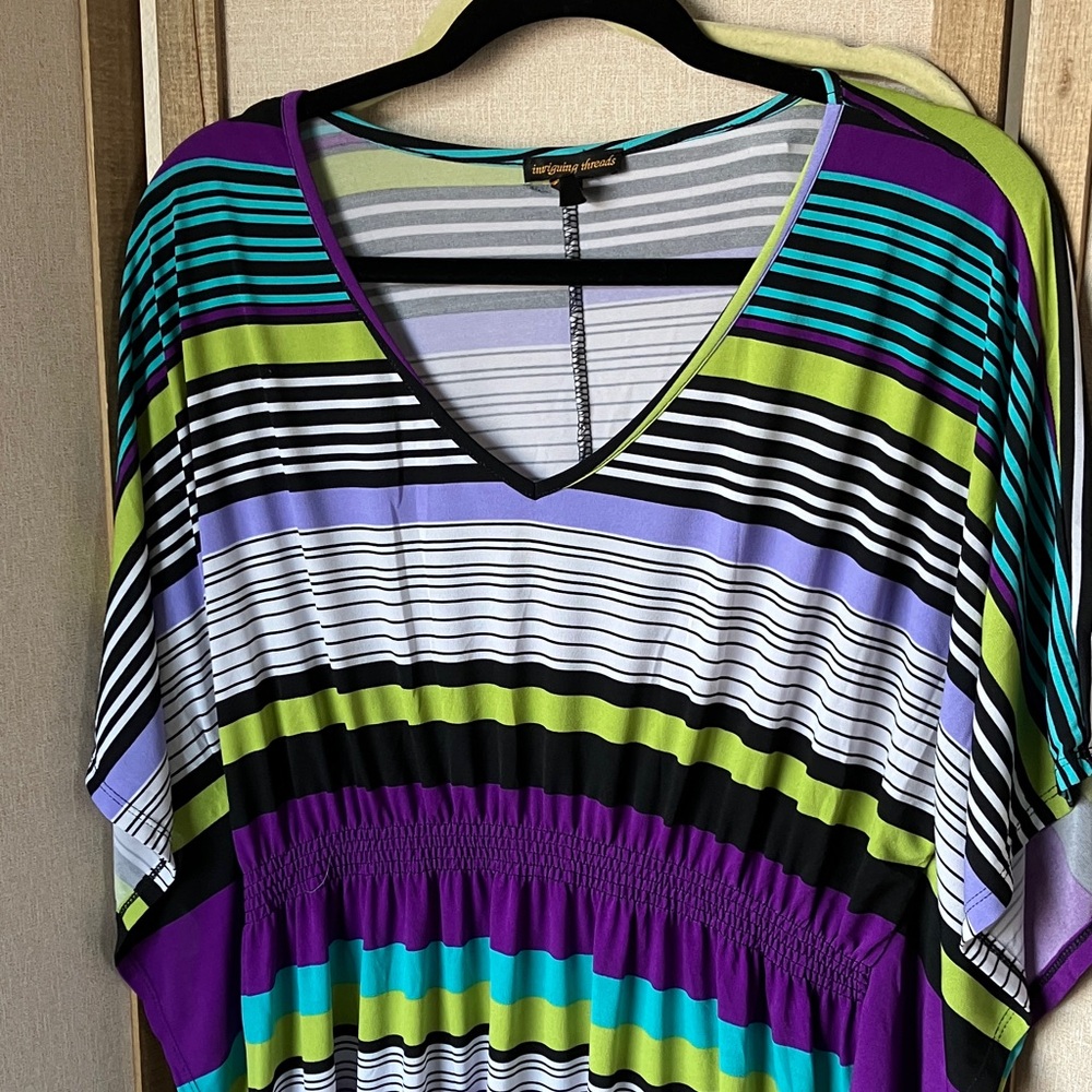FINAL MARKDOWN Intriguing Threads Women's Striped dress 18w - Picture 3 of 13
